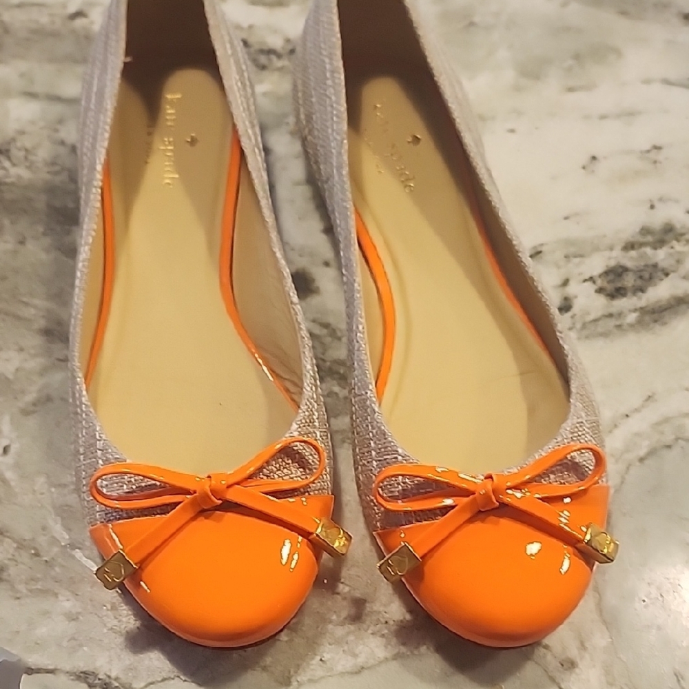 Orange and Gray Women's Flats